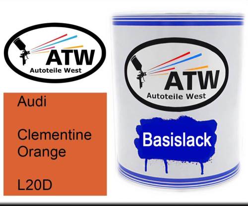 Audi, Clementine Orange, L20D: 1L Lackdose, von ATW Autoteile West.